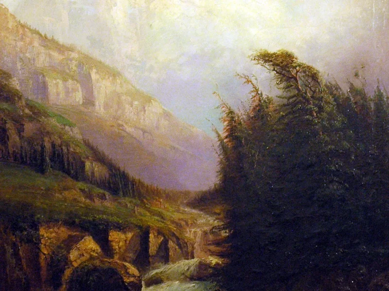 1851-Antony-Ludovic Regnier - Una cascata a Vallouise